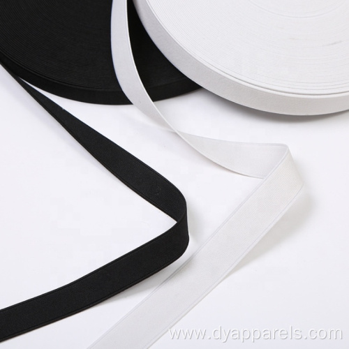 20mm Flat Woven Elastic White